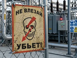 Soviet Electrical Warning Sign