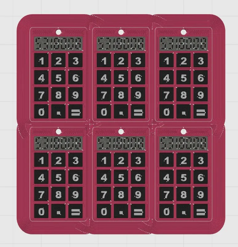 Calculator earrings view 3