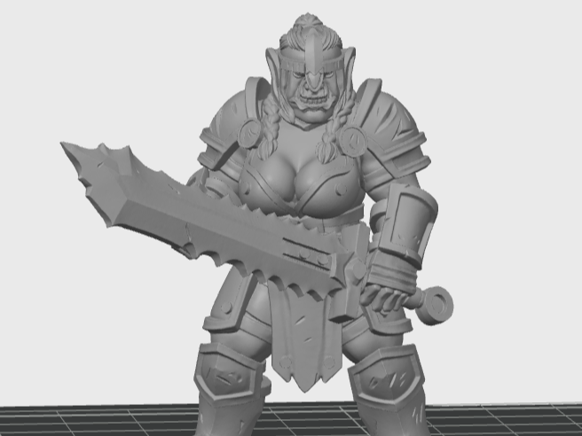Lady Orc with big... sword :D