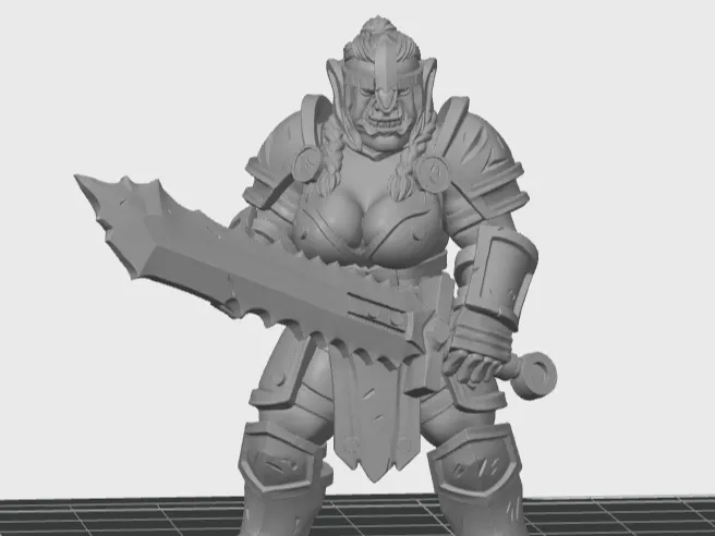 Lady Orc with big... sword :D