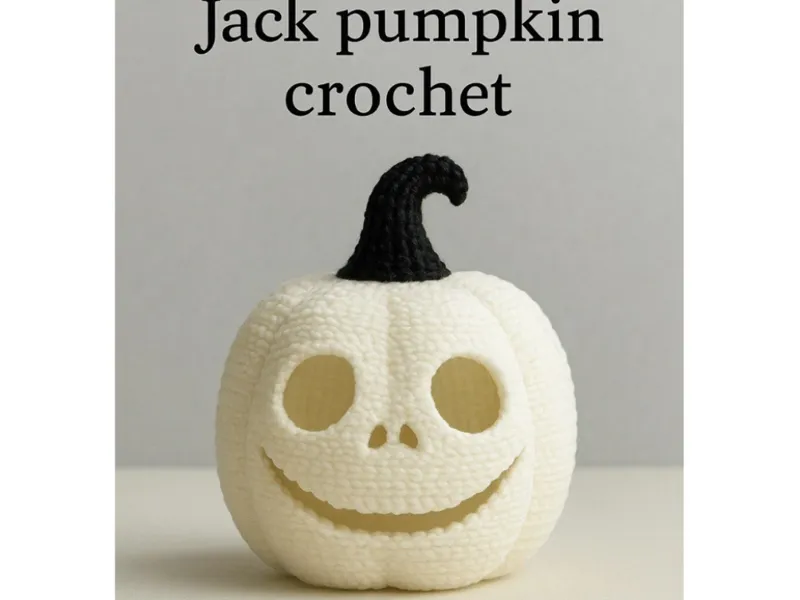 Calabaza de halloween de Jack en Formato Crochet