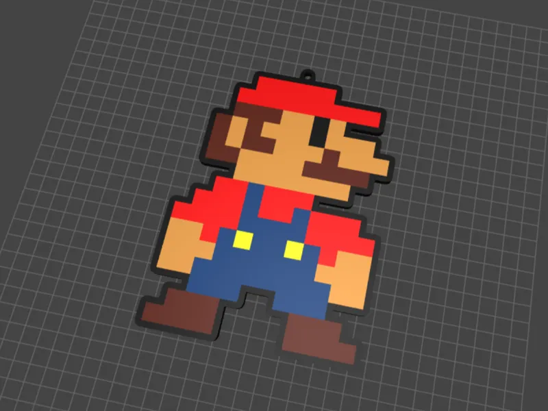 Mario Keychain 3D Model