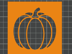 Pumpkin stencil 10 x 10cm