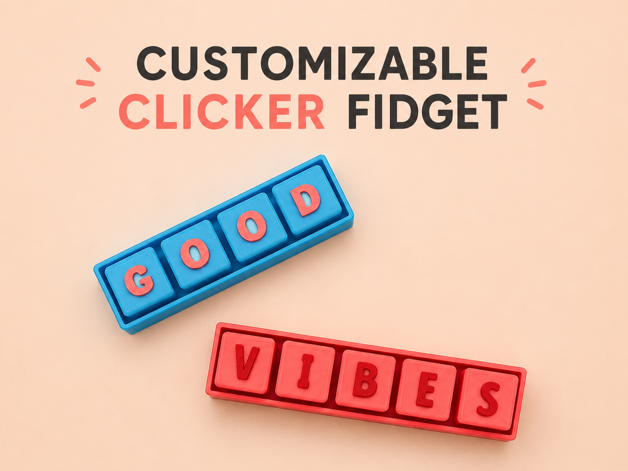 Customizable Clicker Fidget Keychain