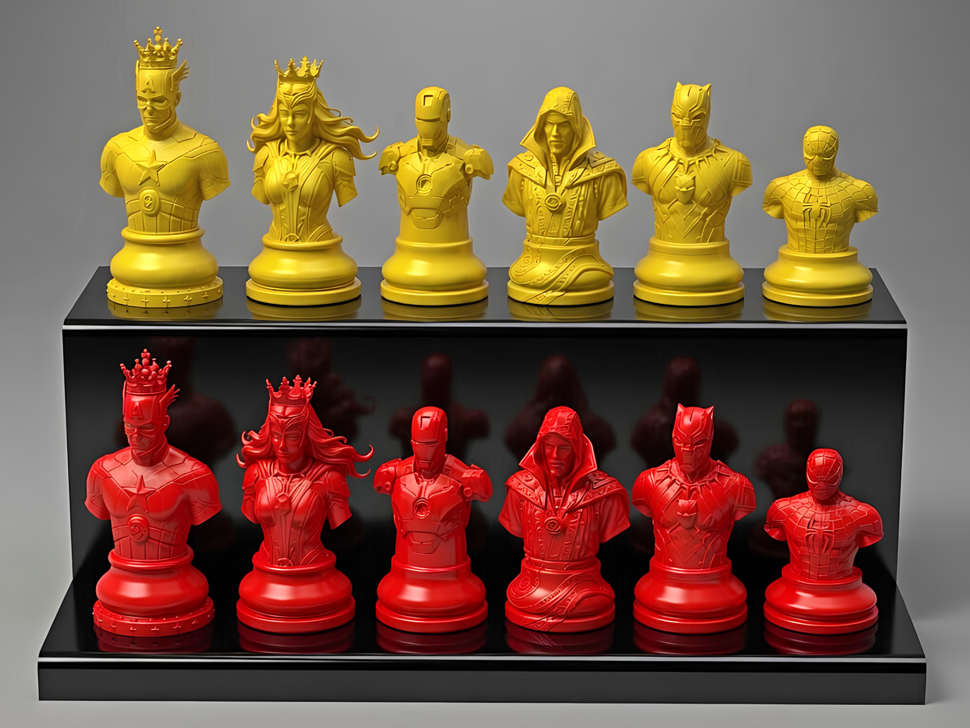 Superhero Bust Chess Set –  Marvel-Inspired Chess