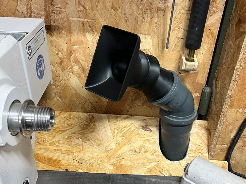 Articulated dust hose for woodturning (75mm PP)