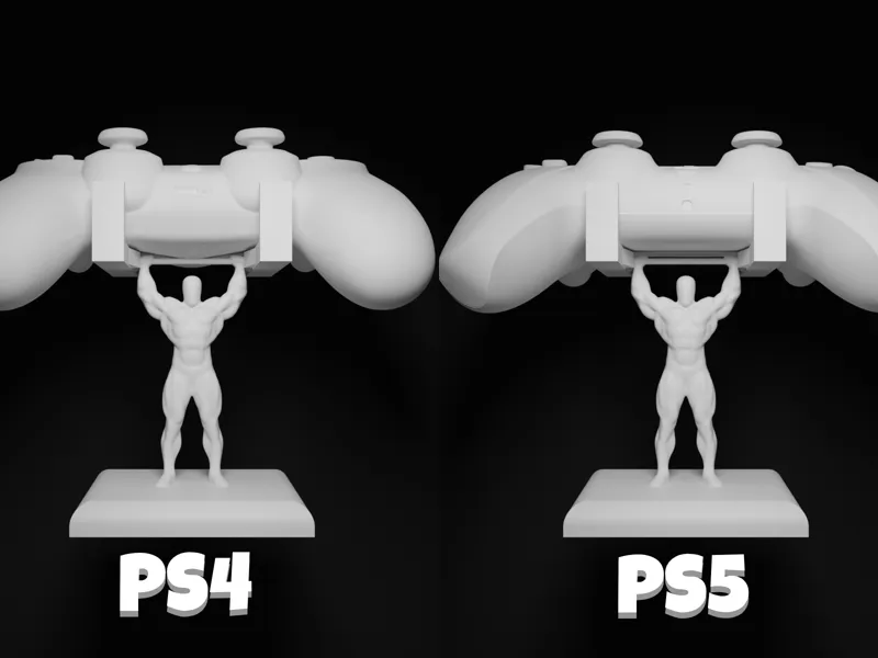 Bodybuilder Sculpture Controller Stand