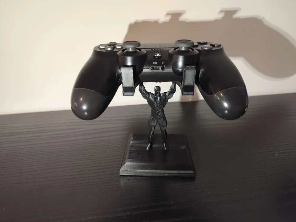 Bodybuilder Sculpture Controller Stand - Free 3D Print Model - MakerWorld