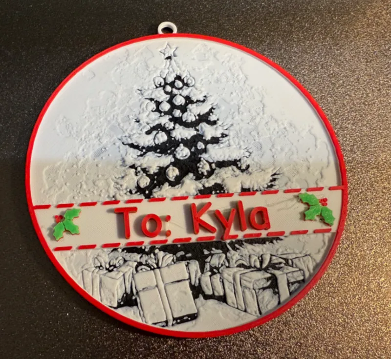 Christmas Tree Present Tag