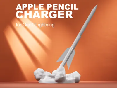 Apple Pencil Stand / holder / Charger rocket theme