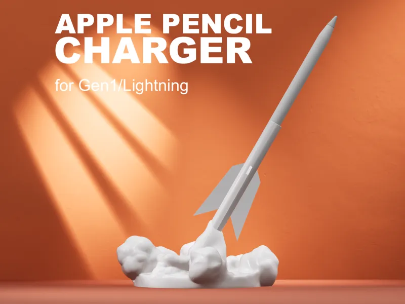Apple Pencil Stand / holder / Charger rocket theme