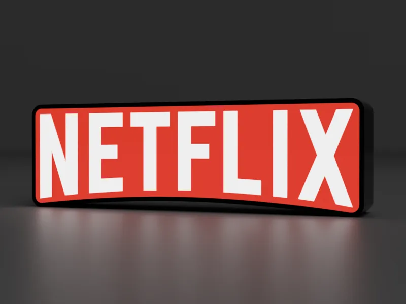 Netflix Logo LED LightBox