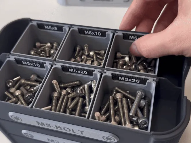 Parts Storage Stackable Box / Custom Nameplate view 3