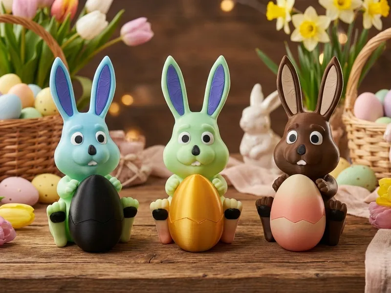 Surprise Easter Bunny Egg Container - No AMS