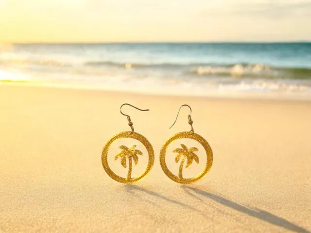 Palm in the circle earrings