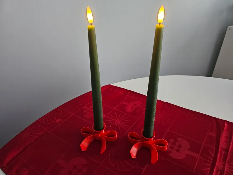 Ribbon bow candle holder | decoration