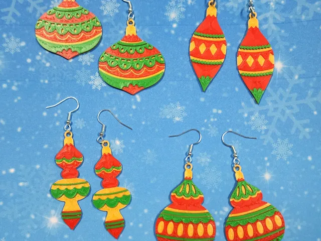 Christmas Ornament Earrings - Quick Print, No AMS