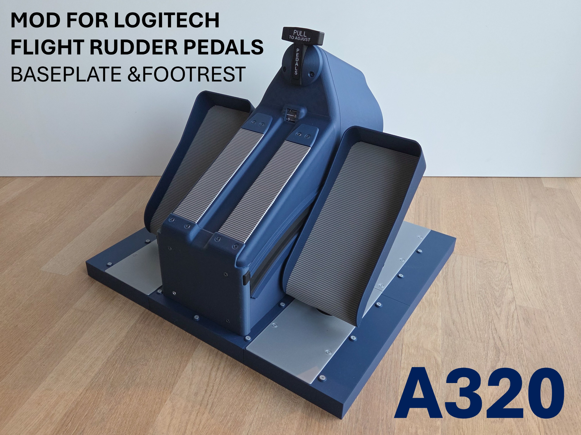 A320 Rudder Pedal Footrest for Logitech/Saitek