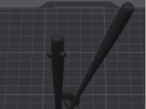 Baseball Bat Holding Another Baseball Bat