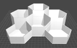 Hexagon desk organiser
