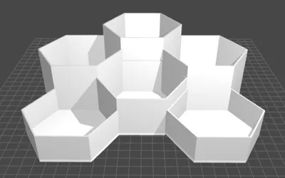 Hexagon desk organiser