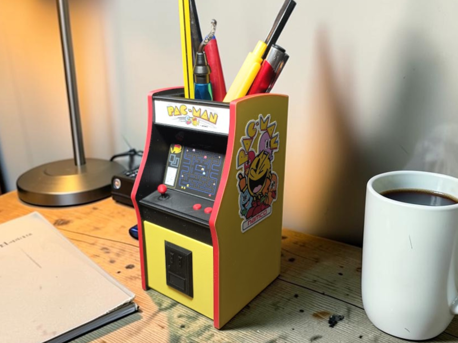 Pacman Themed Desk Pen Holder