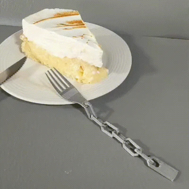 Fourchette enchaînée — farce