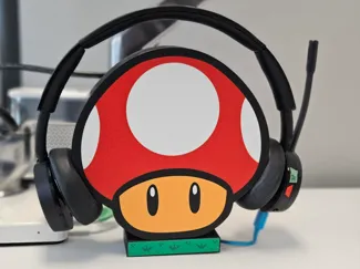 Mario Bros Mushroom Headset Stand
