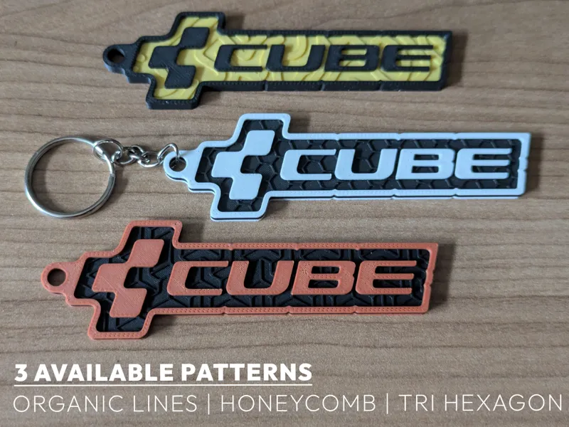 Cube keychain - 3 patterns 