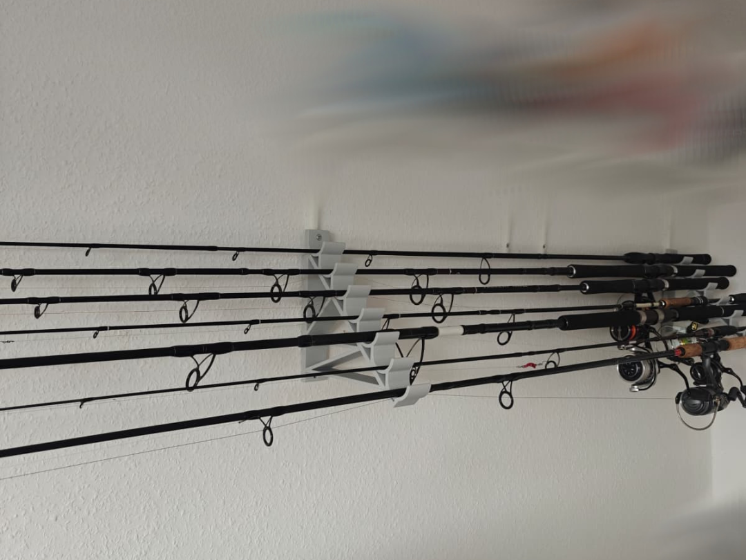 Rod Holder 6 to 8 Rods Wall Mounted Fishing Rod