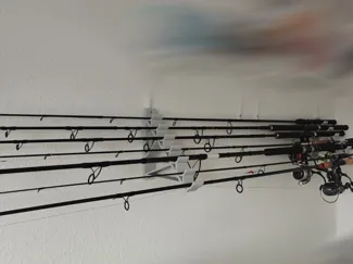 Rod Holder 6 to 8 Rods Wall Mounted Fishing Rod