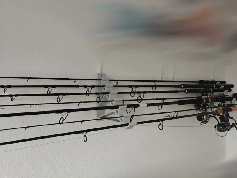 Rod Holder 6 to 8 Rods Wall Mounted Fishing Rod