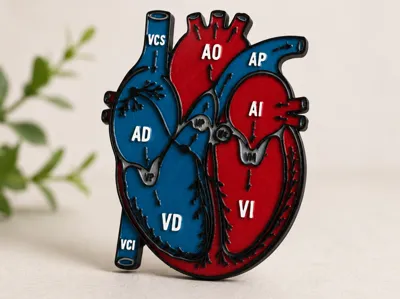 Anatomical Heart ID Badge Cover