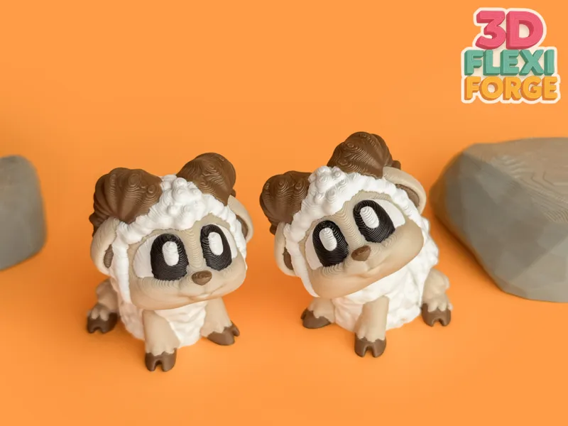 Flexi Cute Ram Print-in-place & Keychain