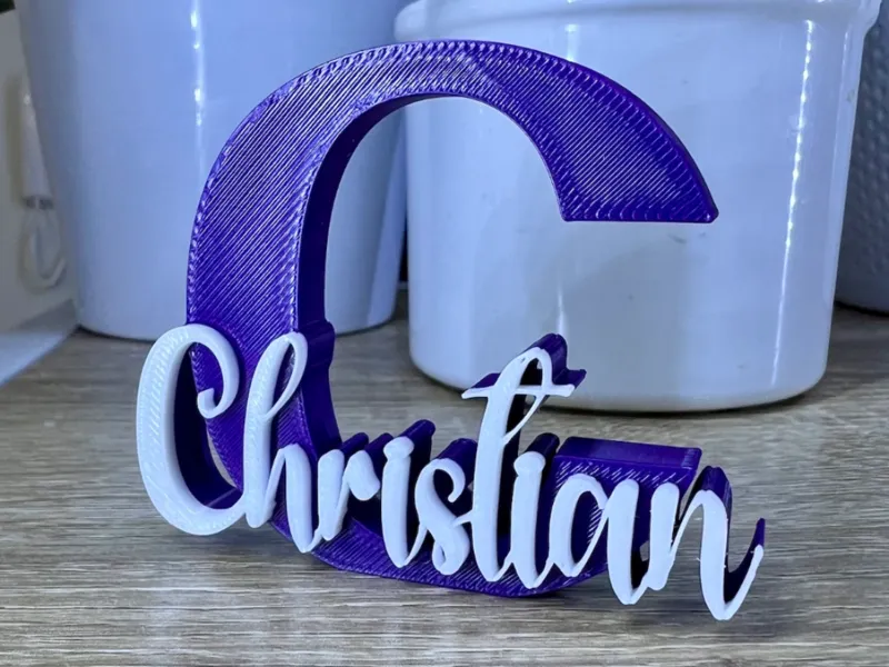CHRISTIAN Name Ornament Initial Nameplate Sign