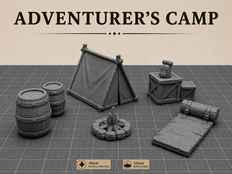 Adventurer's Camp - Scaled to use with 32mm