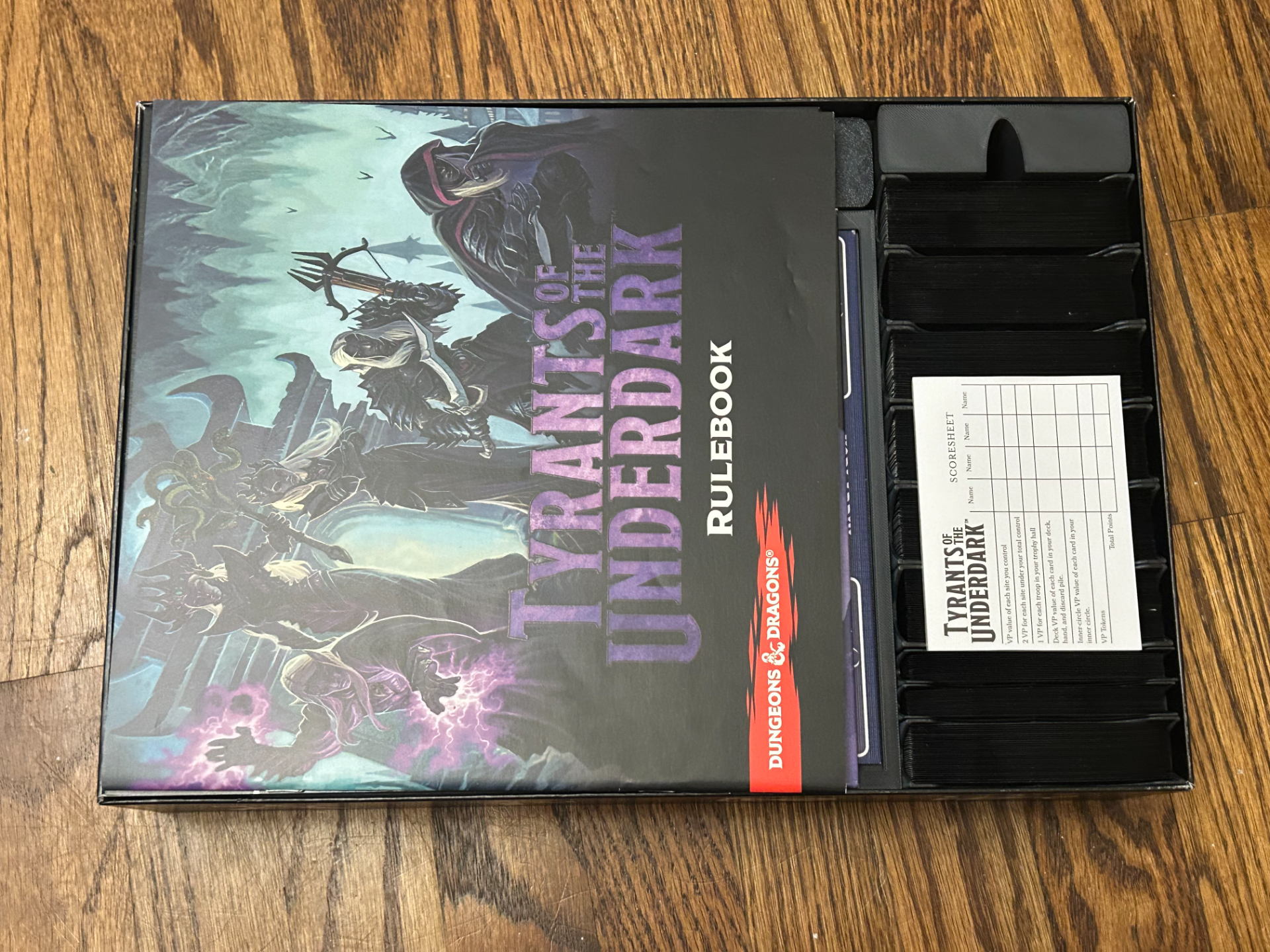 Tyrants of the Underdark 1st Ed Board Game Insert