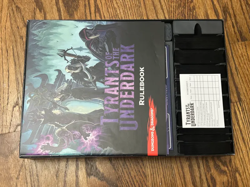 Tyrants of the Underdark 1st Ed Board Game Insert