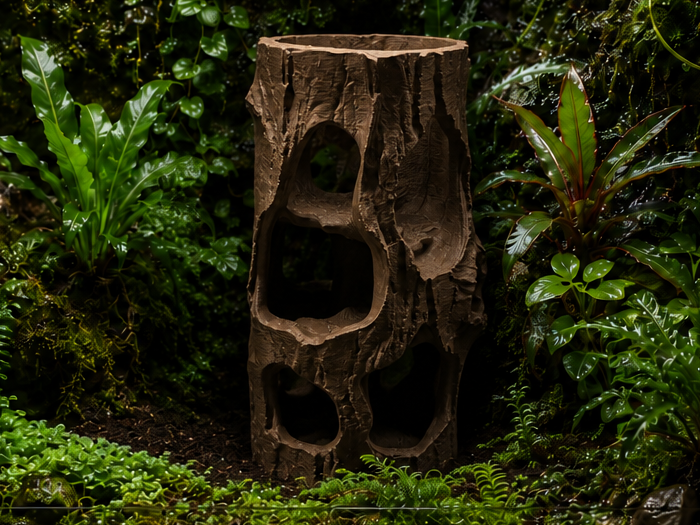 Multilevel Log Hideout –Terrarium & Aquarium Decor