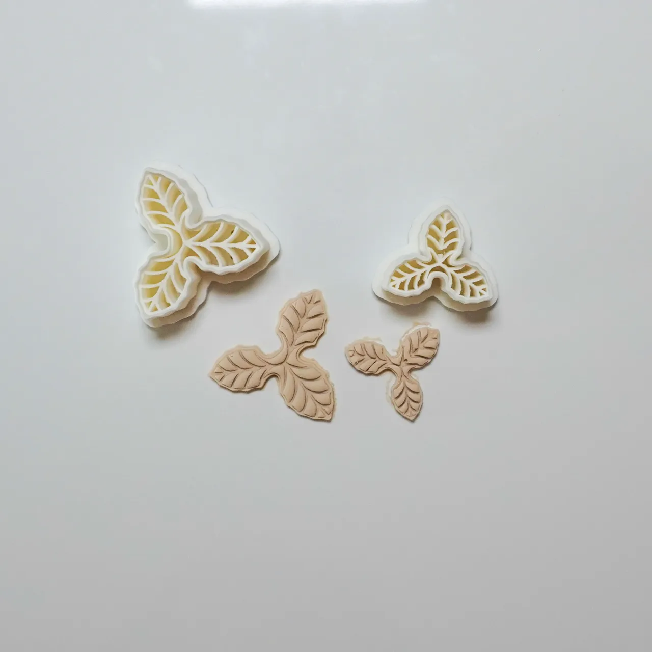 Christmas Holly Polymer Clay Cutter Earrings view 2