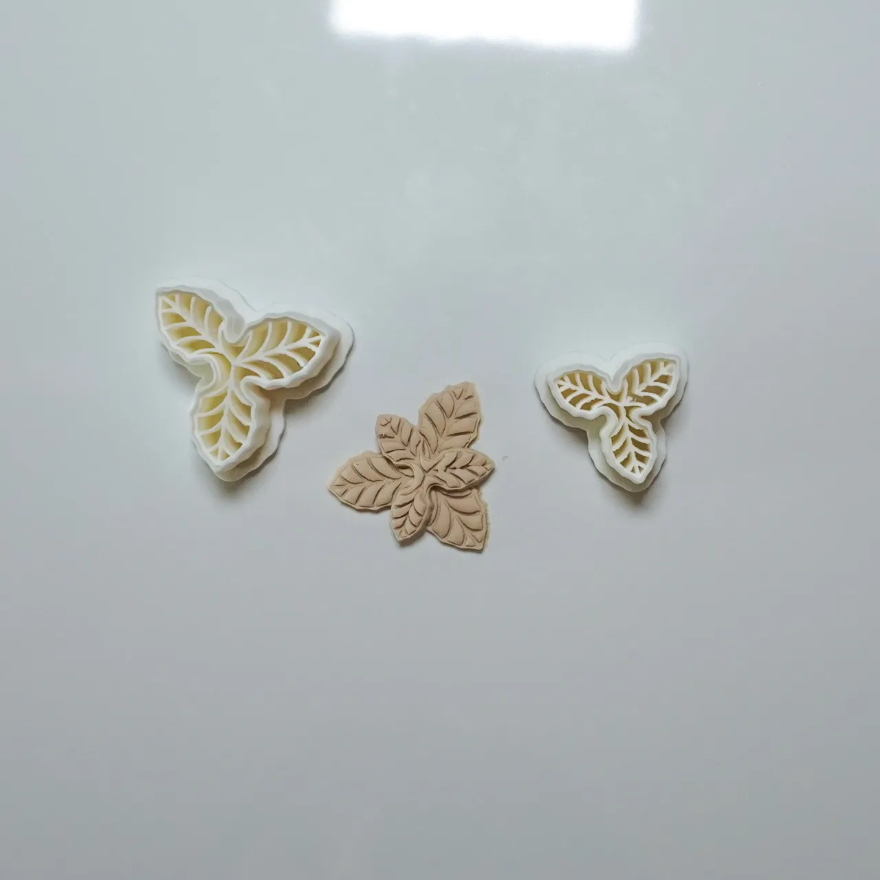 Christmas Holly Polymer Clay Cutter Earrings view 3