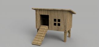 Hühnerstall Miniatur
