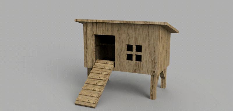 Hühnerstall Miniatur