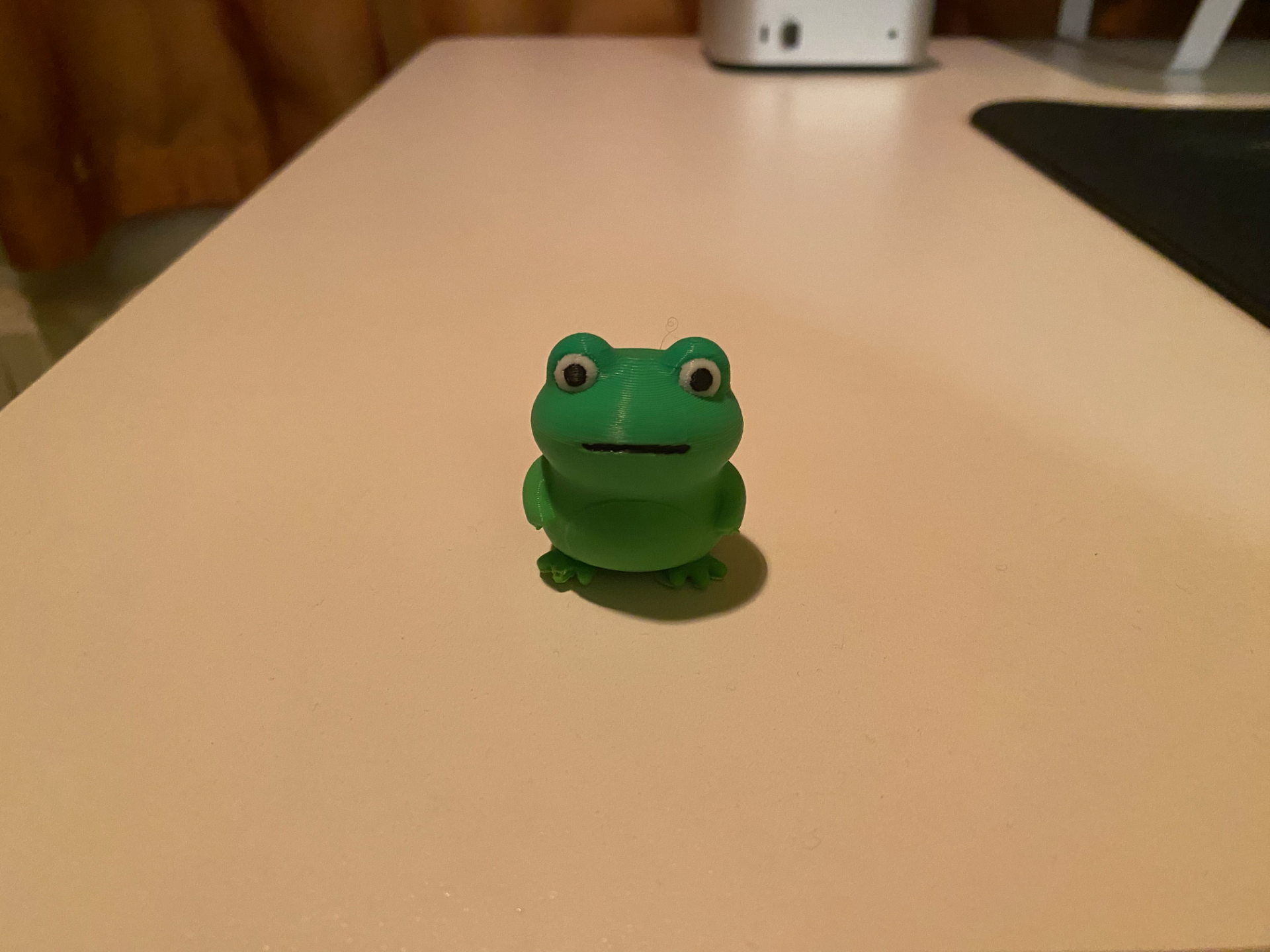 Cute chubby frog multicolor test print