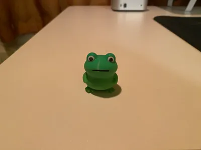 Cute chubby frog multicolor test print