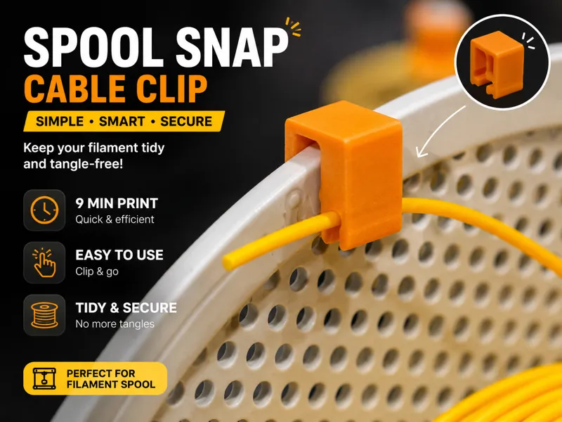 SpoolSnap Filament Clip| Universal Spool Organizer