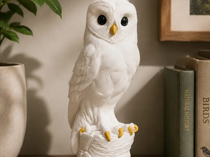 Cute Snowy Owl Statue - No AMS Multipart
