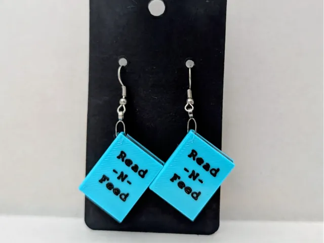 Customizable Simple Book Earrings