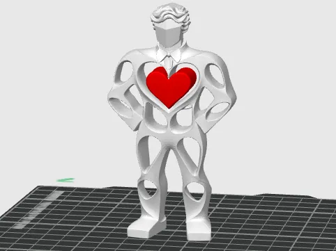 Humanoid Figure with Heart , valentines