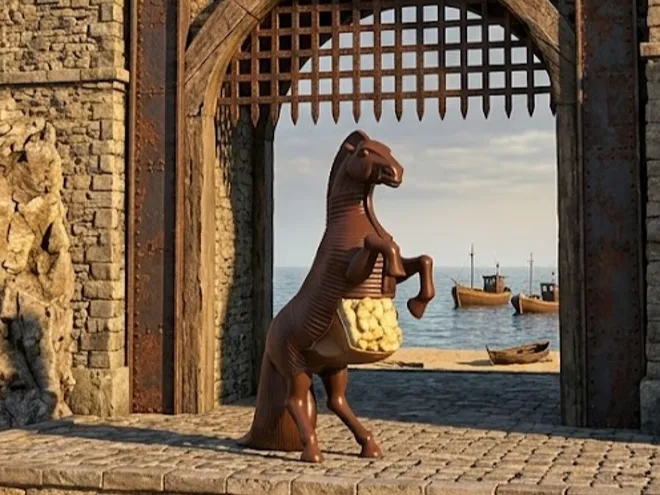 Popcorn Trojan Horse from The Odyssey